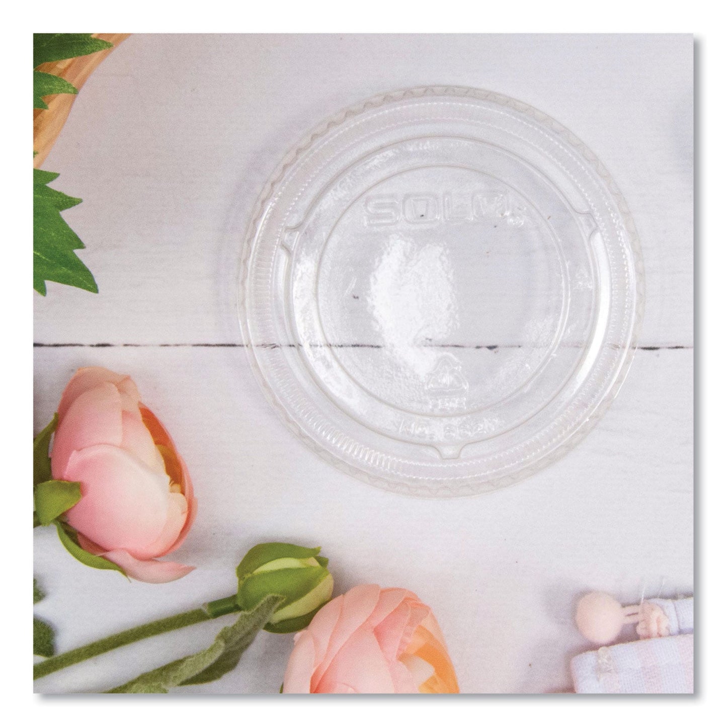 SOLO® Non-Vented Cup Lids, Fits 9 oz to 22 oz Cold Cups, Plastic, Clear, 1,000/Carton