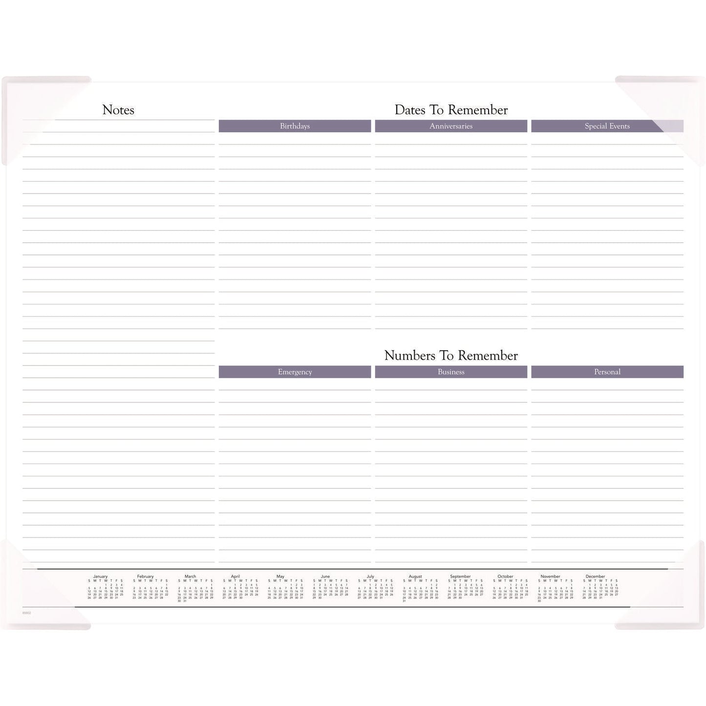 AT-A-GLANCE® Landscape Panoramic Desk Pad, Landscapes Photography, 22 x 17, White Sheets, Clear Corners, 12-Month (Jan to Dec): 2025