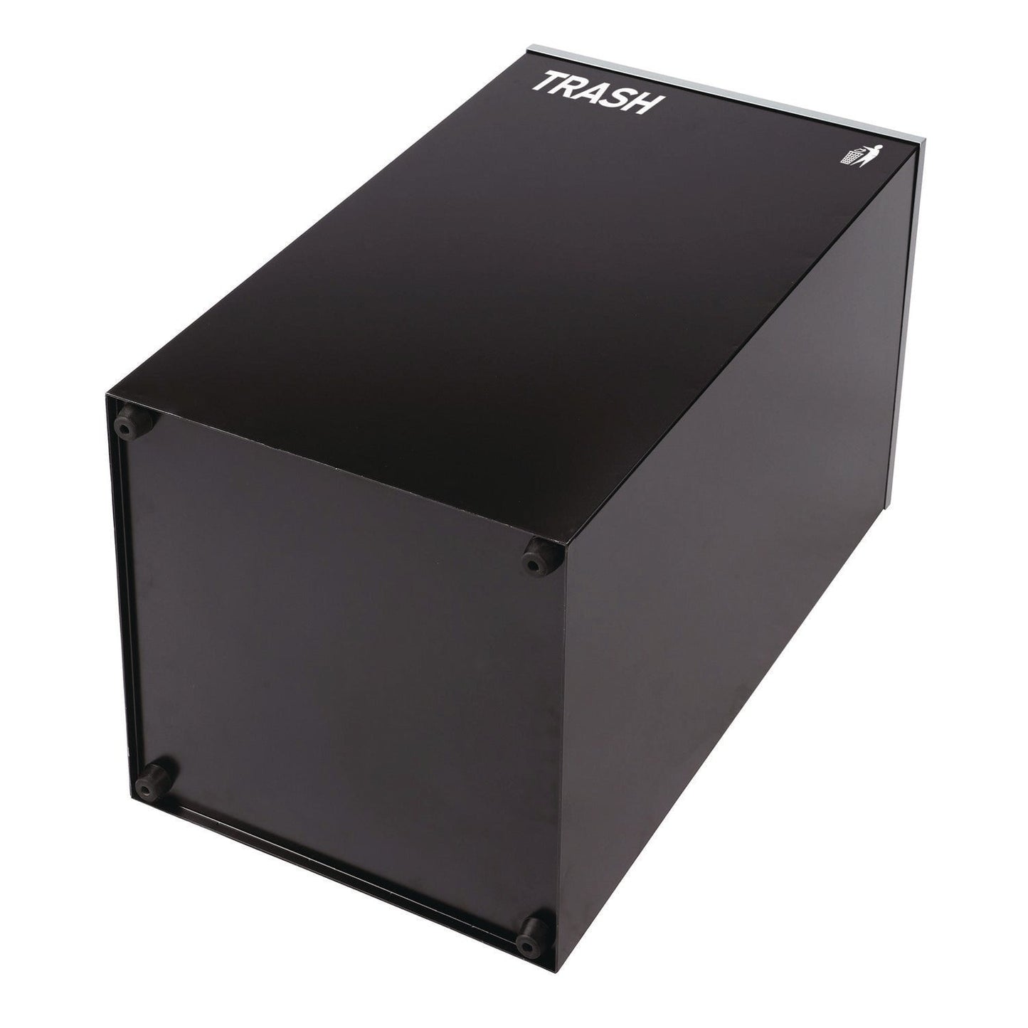 Alpine Industries 29 Gallon Trash/Recycling Cans, Steel, Green Compost Can with Mixed Lid, Black Trash Can with Square Lid