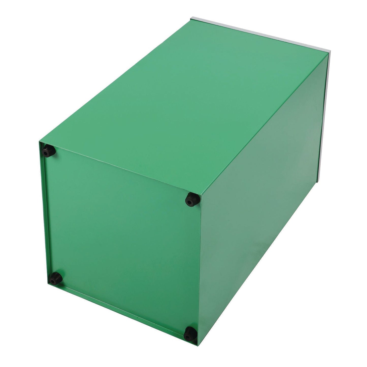 Alpine Industries 29 Gallon Trash/Recycling Cans, Steel, Green Can with Square Lid