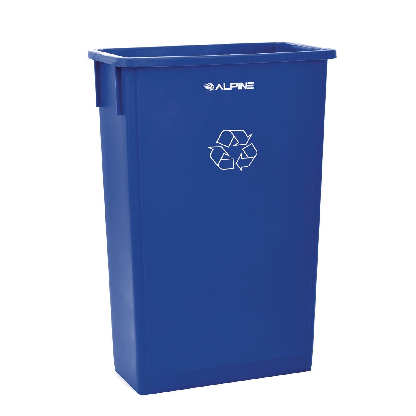 Alpine Industries Slim 23 Gallon Recycling Bin, Plastic, Blue