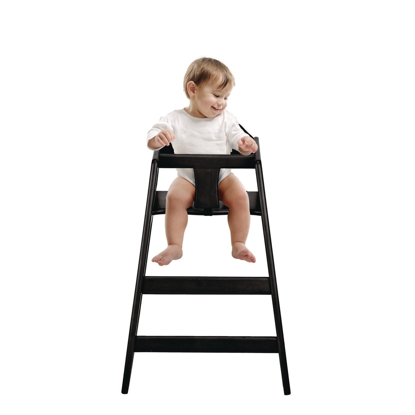 Alpine Industries Wooden Stackable High Chair, Supports Up to 50 lb, 29.02" h, Espresso