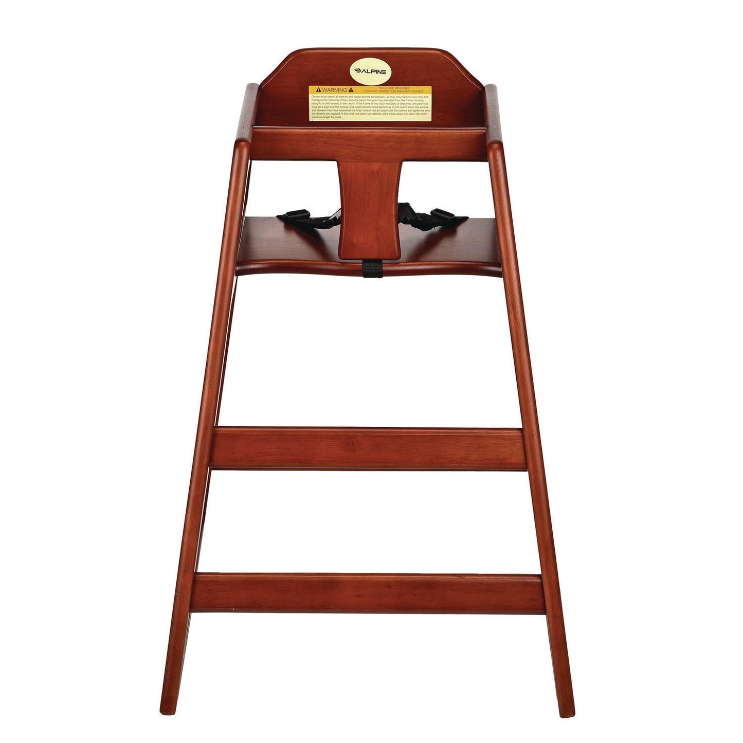 Alpine Industries Wooden Stackable High Chair, Supports Up to 50 lb, 29.02" h, Mahogany