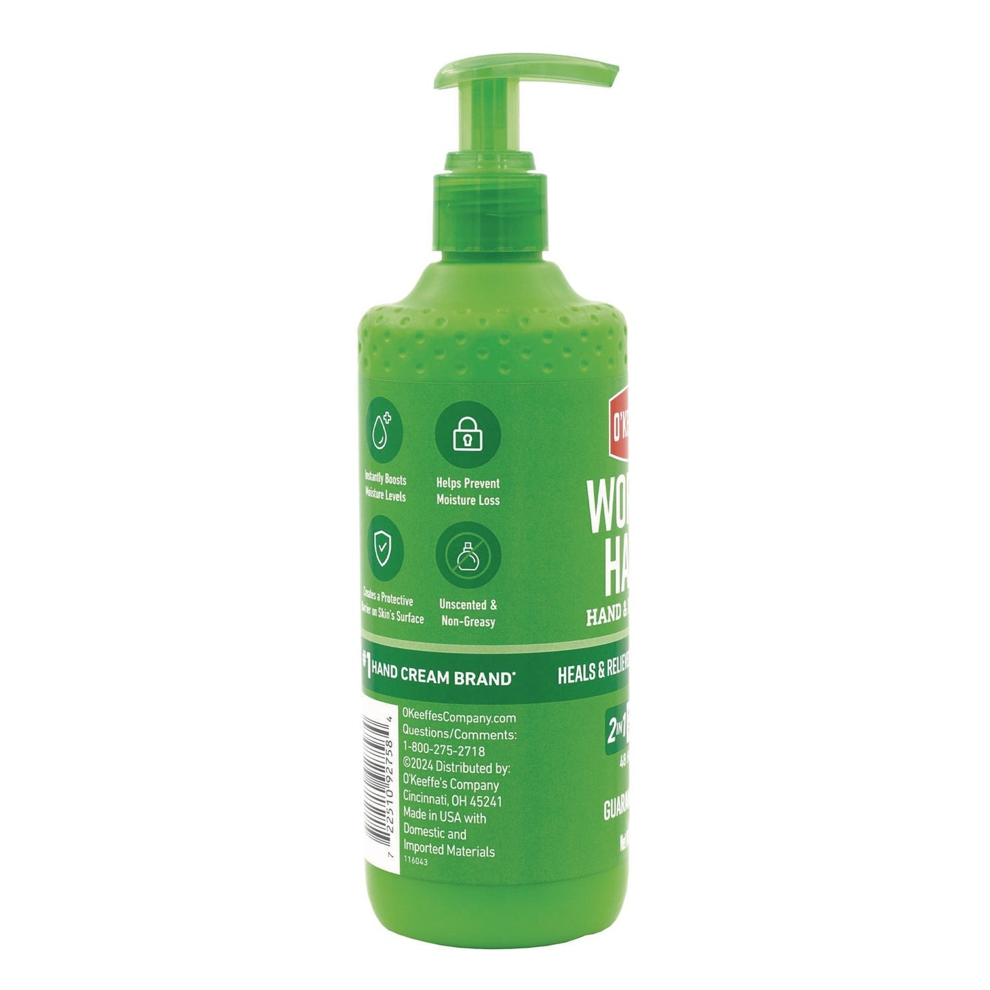 O'Keeffe's® Working Hands Hand and Body Lotion, 12 oz Pump Bottle, Unscented