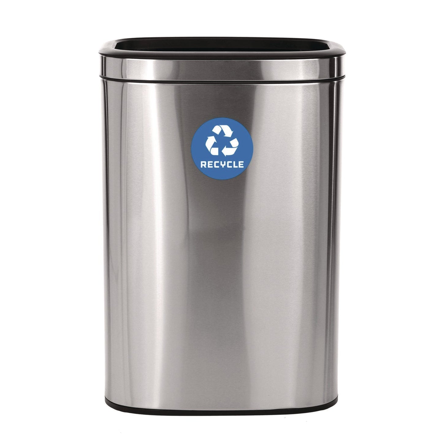 Alpine Industries 10.5 Gallon Slim Recycling Can, Brushed Stainless Steel