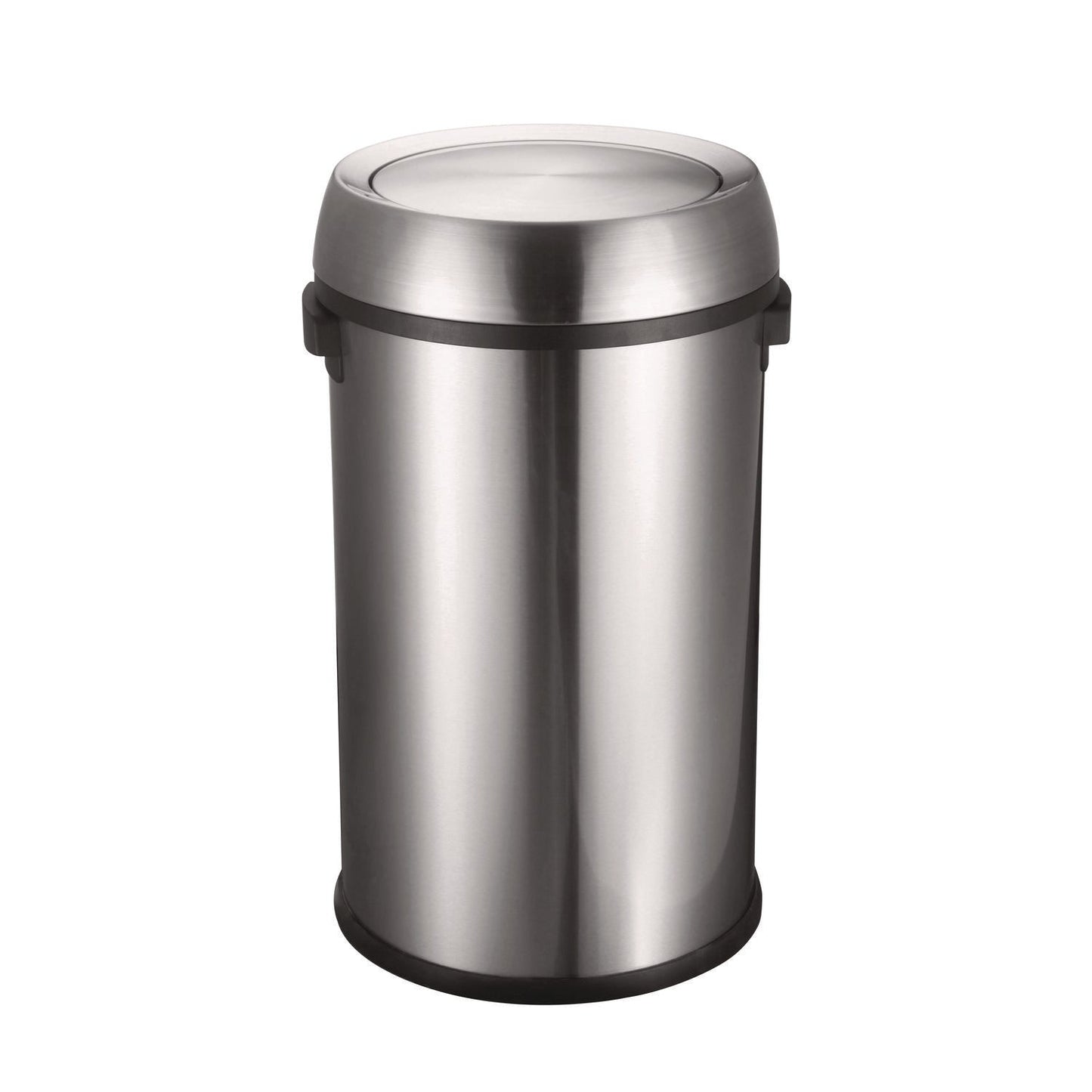 Alpine Industries 17 Gal Stainless Steel Swivel Trash Can Cover, 15.7 x 15.67 x 15.67, Silver