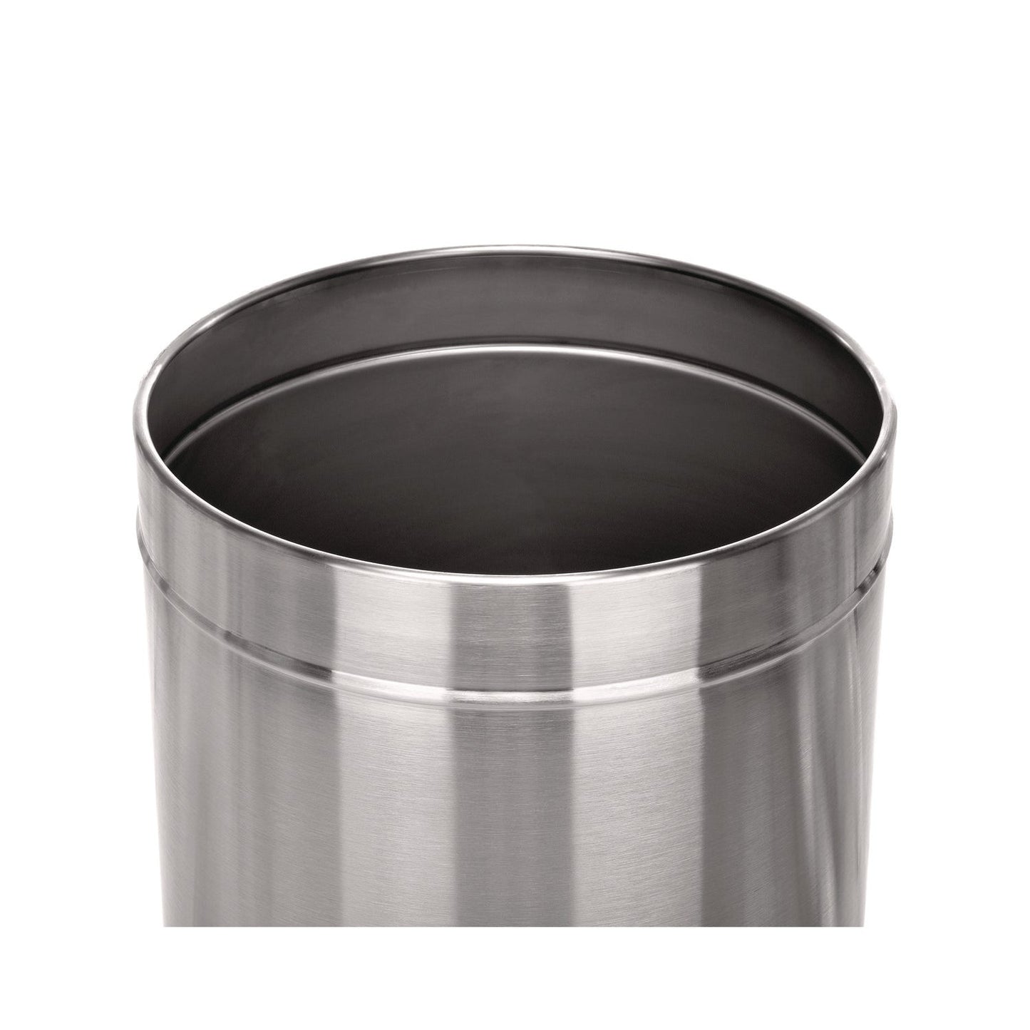 Alpine Industries 27 Gallon Stainless Steel Commercial Indoor Trash Can, Brushed Stainless Steel