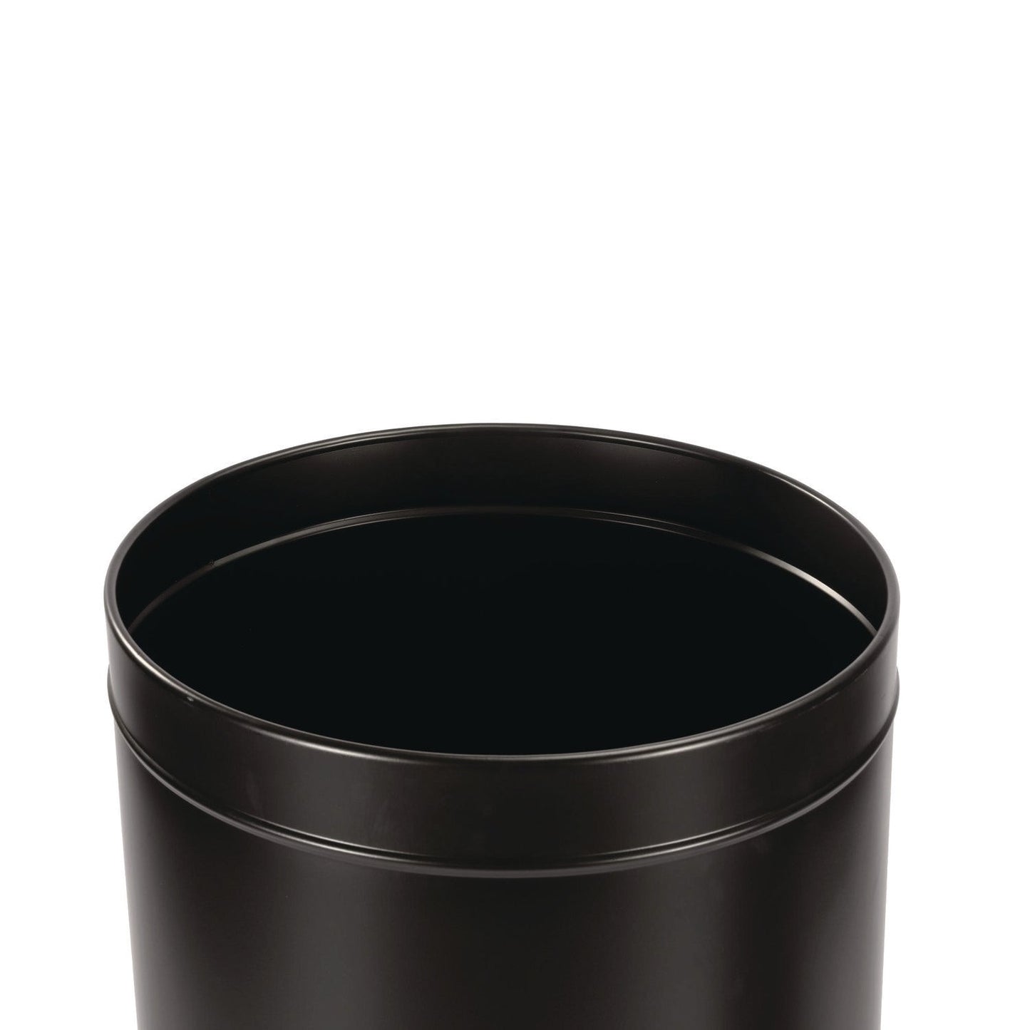 Alpine Industries 27 Gallon Stainless Steel Commercial Indoor Trash Can, Black