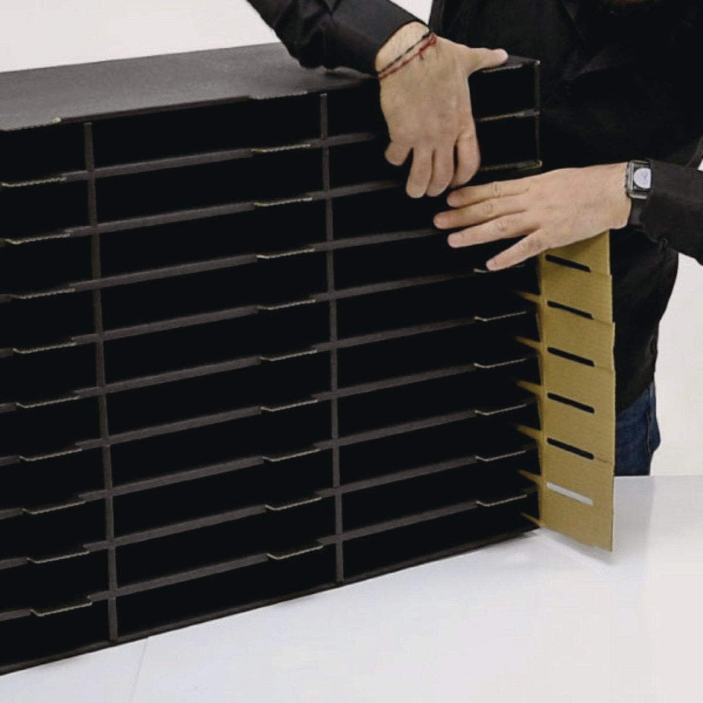 AdirOffice File Classroom Literature Organizer, 30 Sections, Letter Size, 32 x 13 x 21, Black