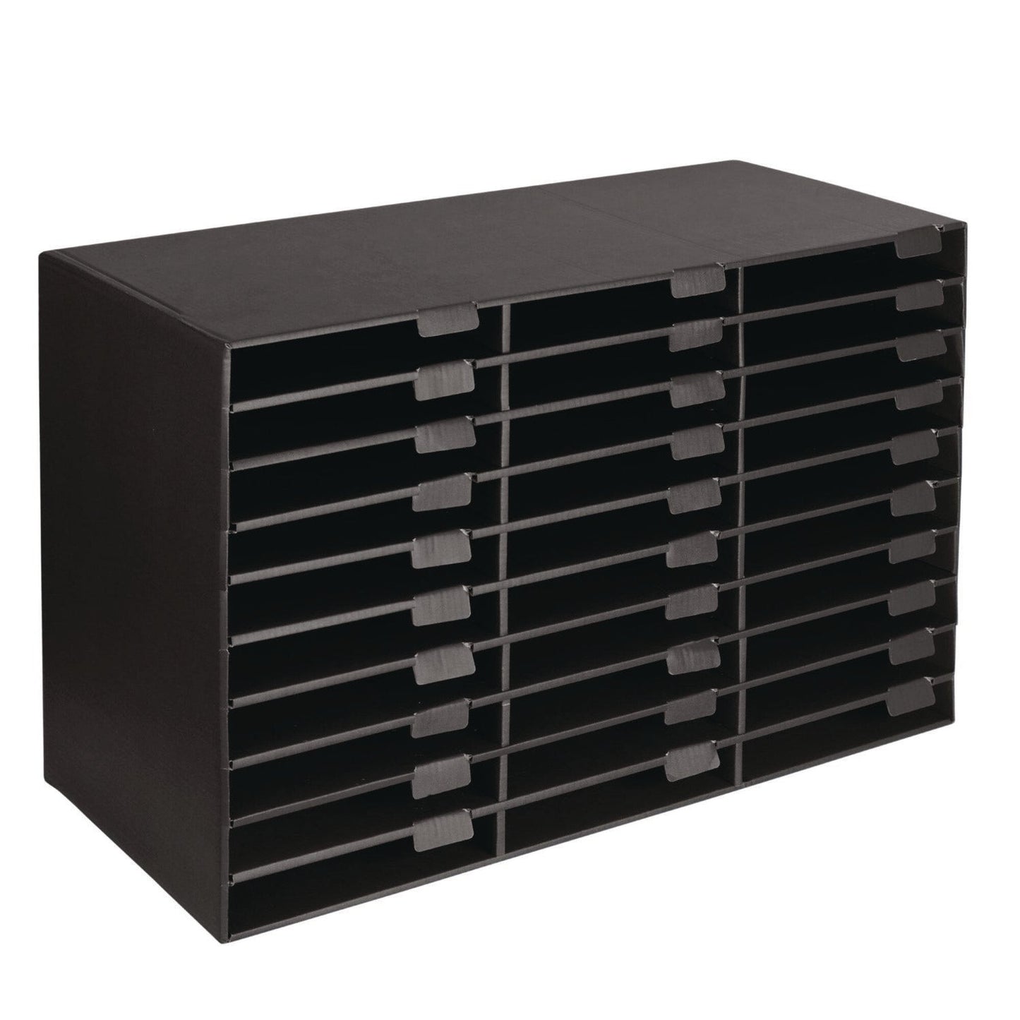 AdirOffice File Classroom Literature Organizer, 30 Sections, Letter Size, 32 x 13 x 21, Black