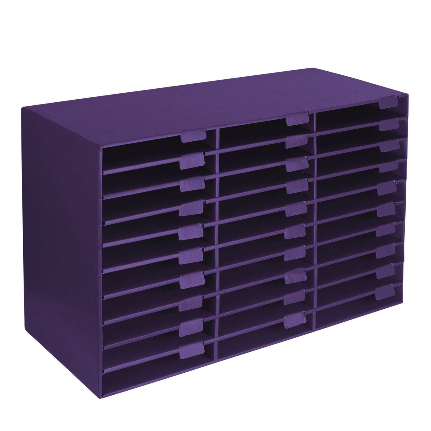 AdirOffice File Classroom Literature Organizer, 30 Sections, Letter Size, 32 x 13 x 21, Purple