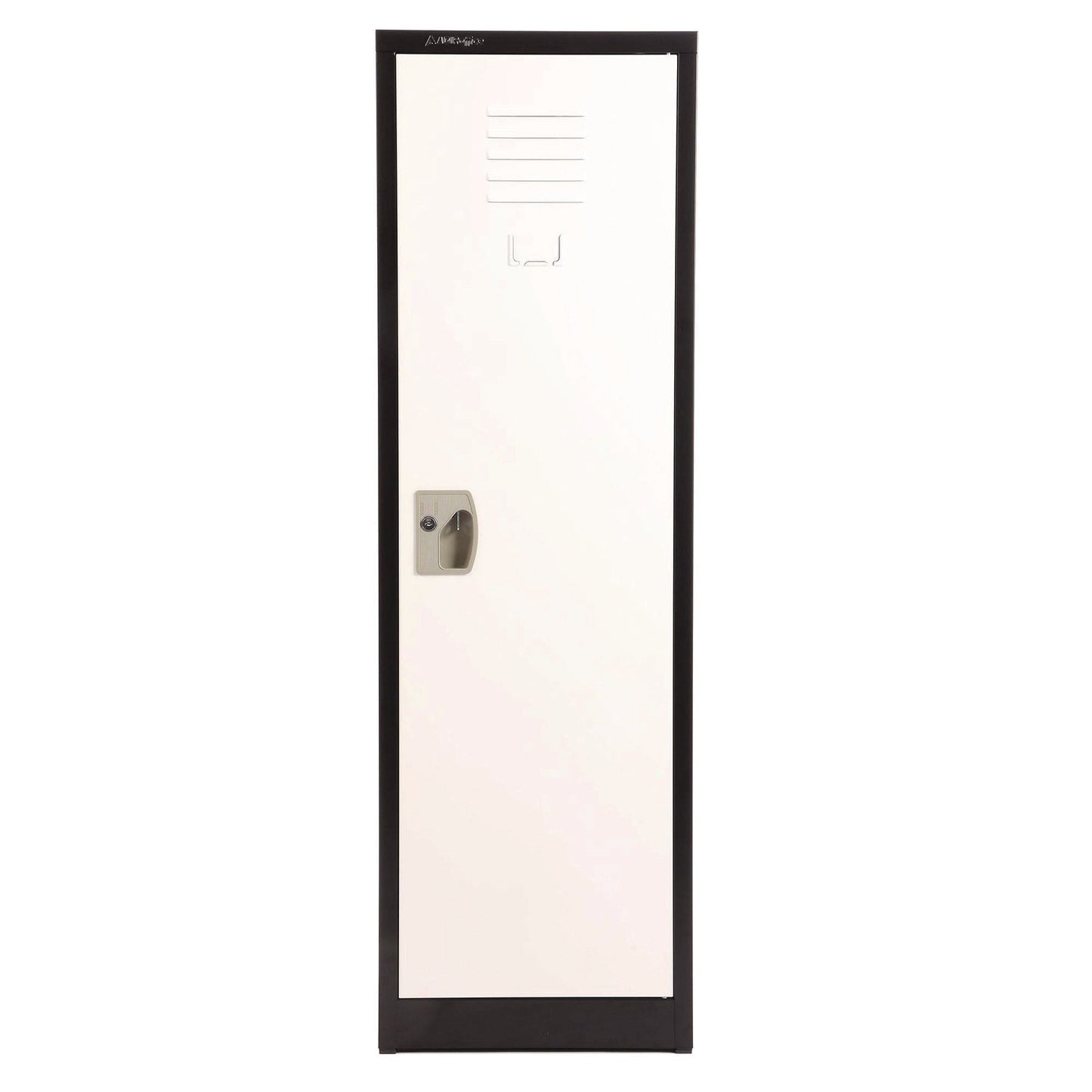 AdirOffice Steel Storage Locker, 1 Compartment, 15 x 15 x 48, Black Body/White Doors