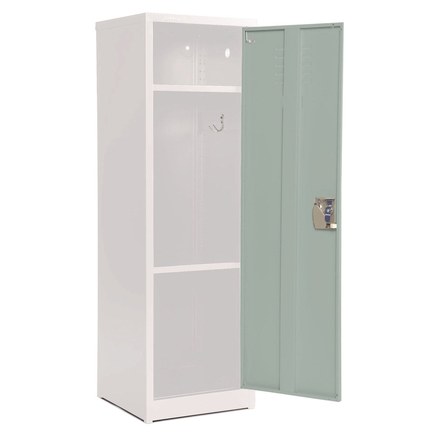 AdirOffice Steel Storage Locker, 1 Compartment, 15 x 15 x 48, Misty Green