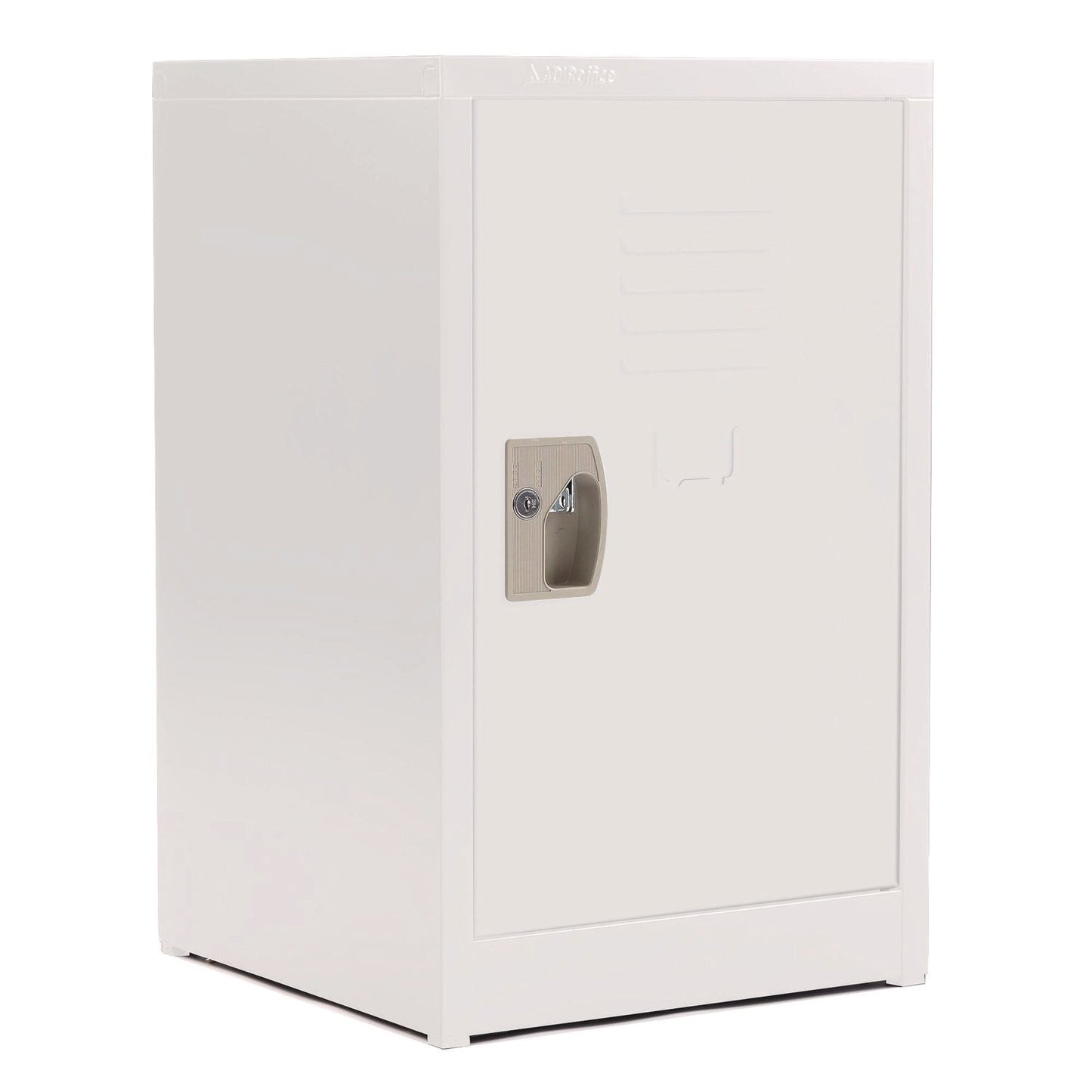 AdirOffice Steel Storage Locker, 1 Compartment, 15 x 15 x 24, White