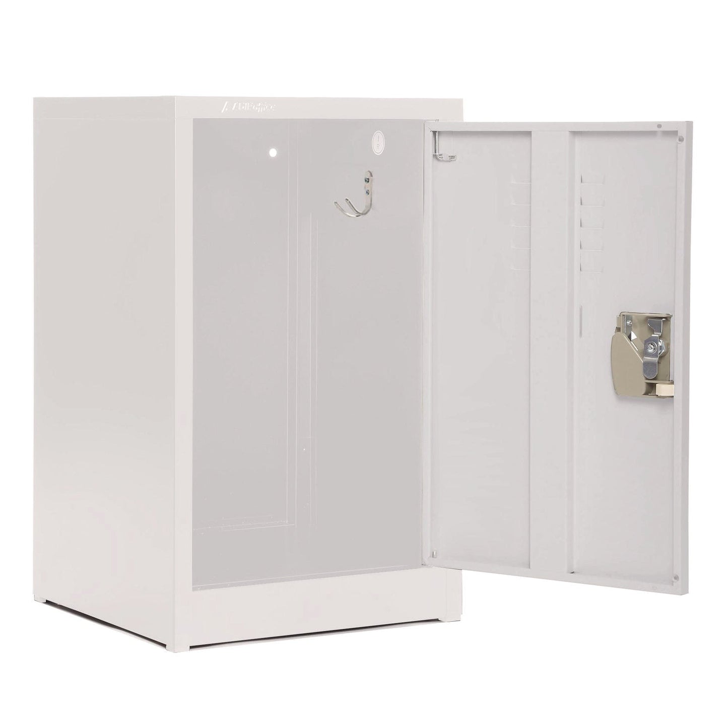 AdirOffice Steel Storage Locker, 1 Compartment, 15 x 15 x 24, White