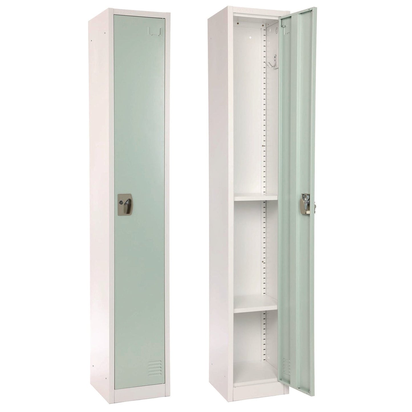 AdirOffice Steel Storage Locker, 1 Compartment, 12 x 12 x 72, Misty Green