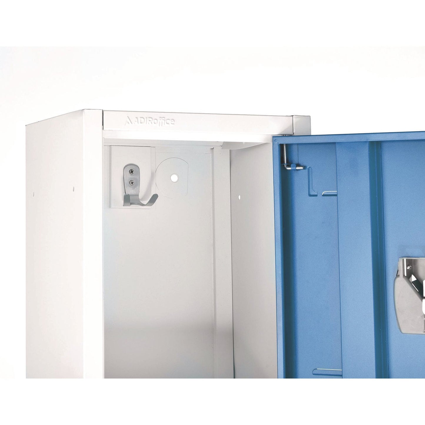 AdirOffice Steel Storage Locker, 2 Compartment, 12 x 12 x 72, Blue