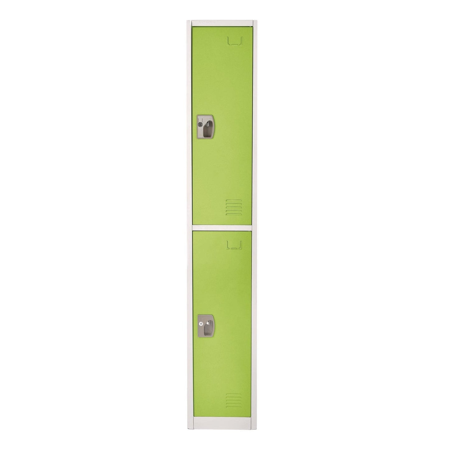 AdirOffice Steel Storage Locker, 2 Compartment, 12 x 12 x 72, Green