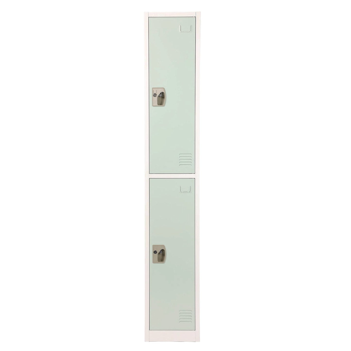 AdirOffice Steel Storage Locker, 2 Compartment, 12 x 12 x 72, Misty Green