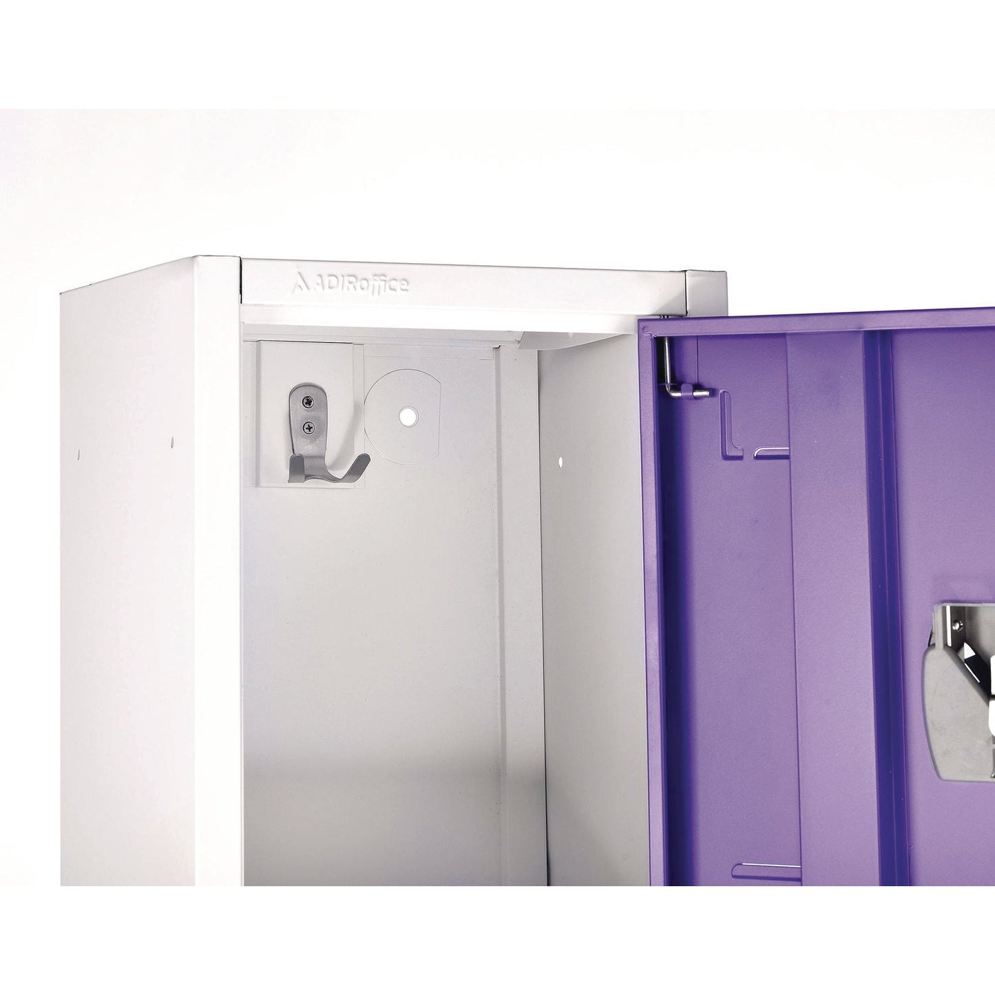 AdirOffice Steel Storage Locker, 2 Compartment, 12 x 12 x 72, Purple