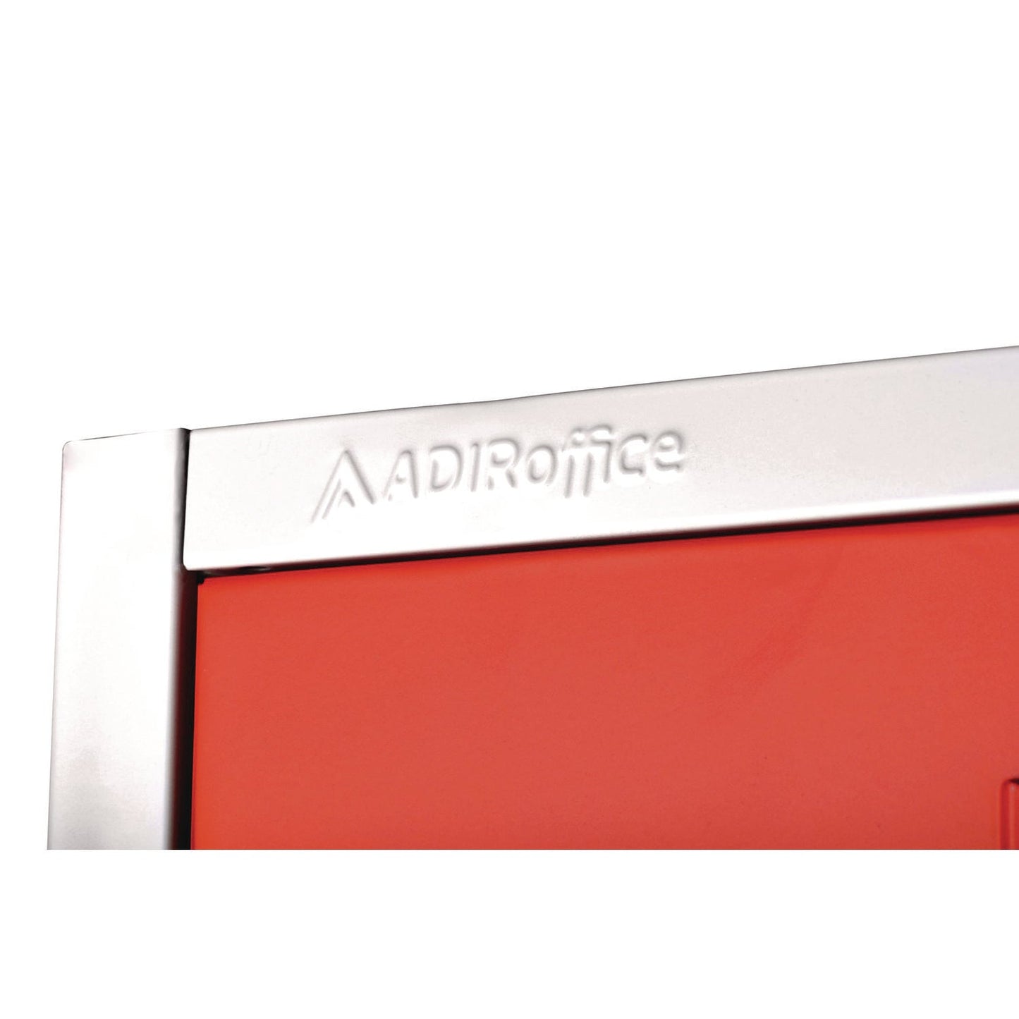 AdirOffice Steel Storage Locker, 2 Compartment, 12 x 12 x 72, Red