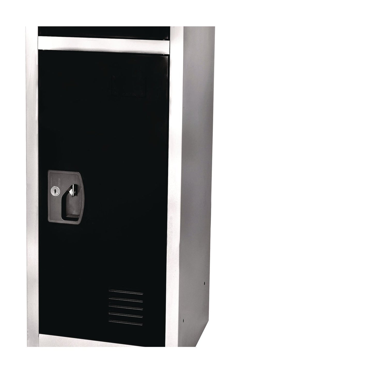 AdirOffice Steel Storage Locker, 3 Compartment, 12 x 12 x 72, Black