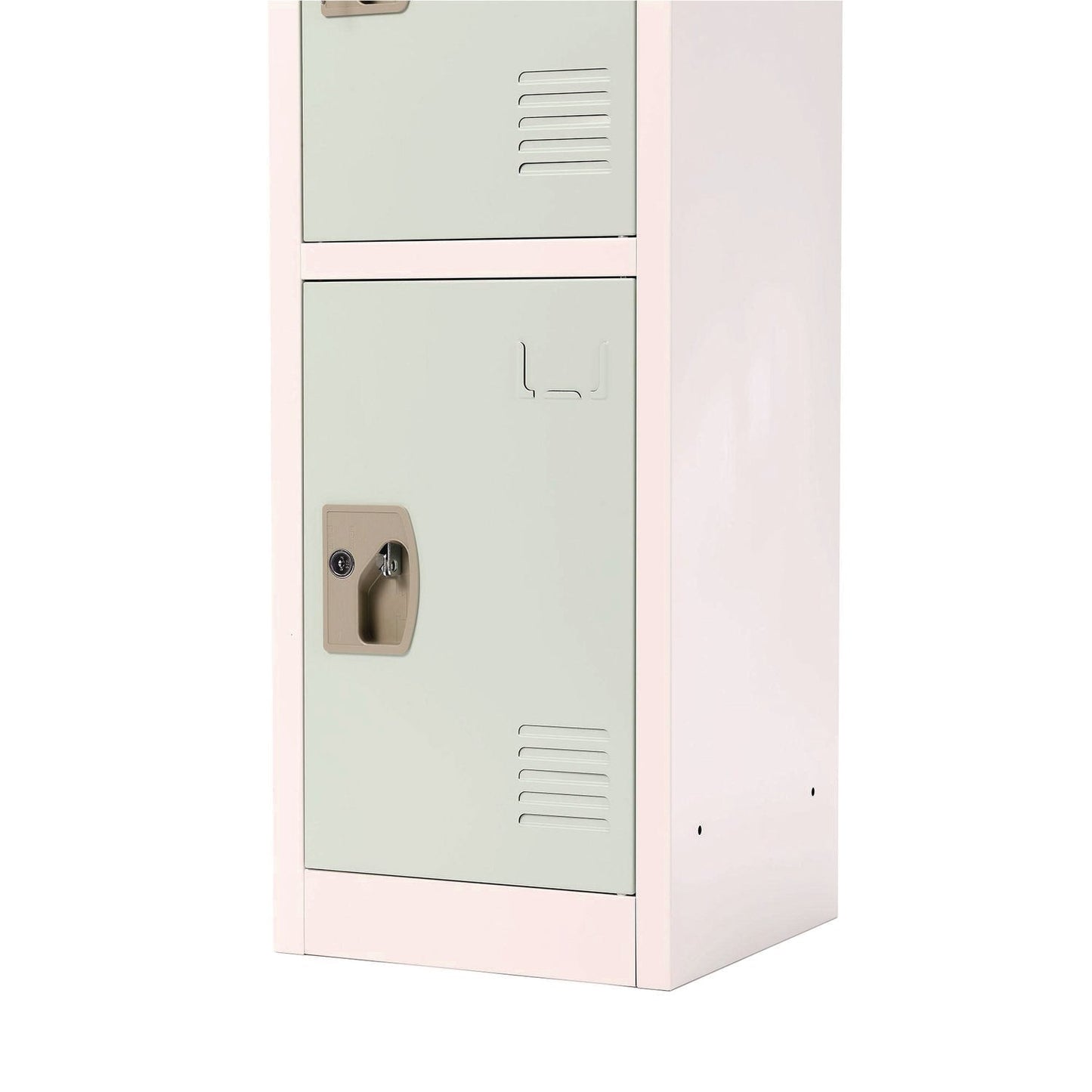 AdirOffice Steel Storage Locker, 4 Compartment, 12 x 12 x 72, Misty Green