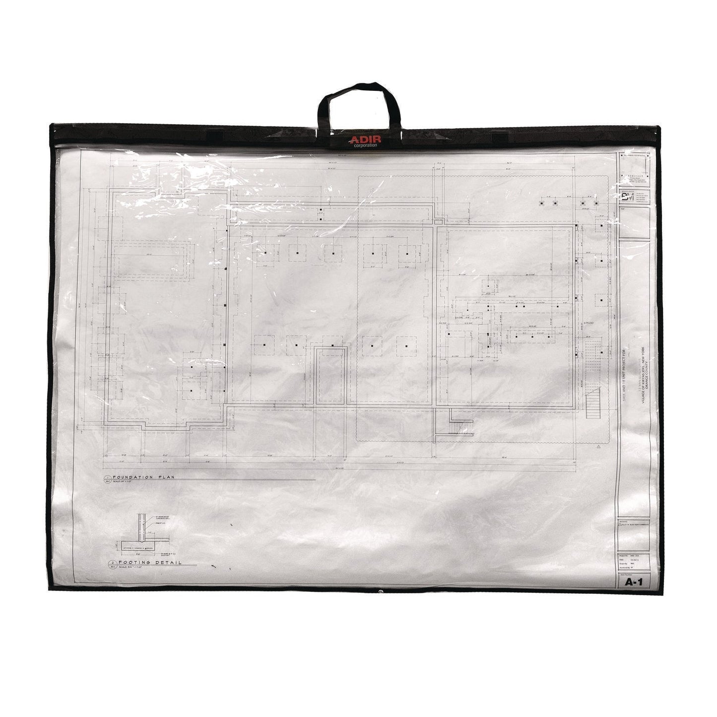 AdirOffice Large Document Protection Blueprint Plan Holder, Holds ARCH D (24" x 36"), Clear