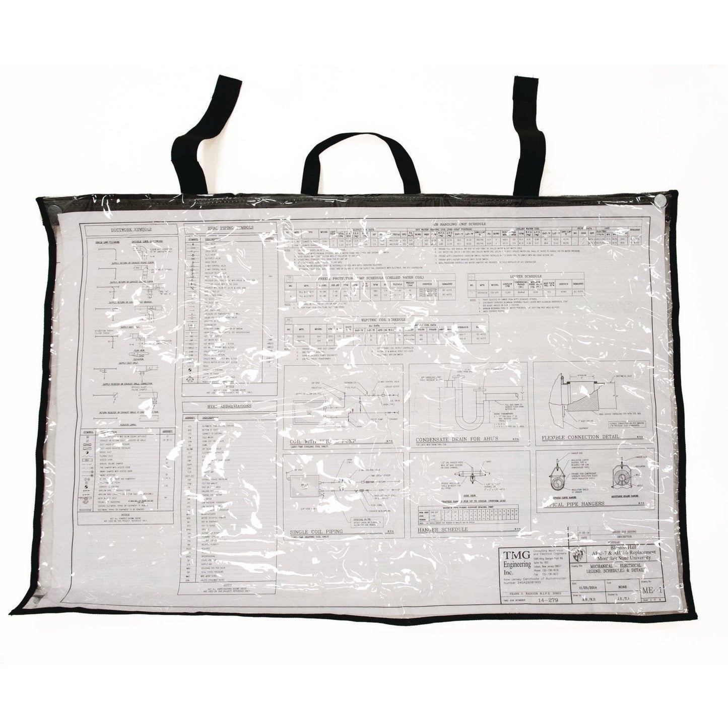 AdirOffice Large Document Protection Blueprint Plan Holder, Holds ARCH D (24" x 36"), Clear