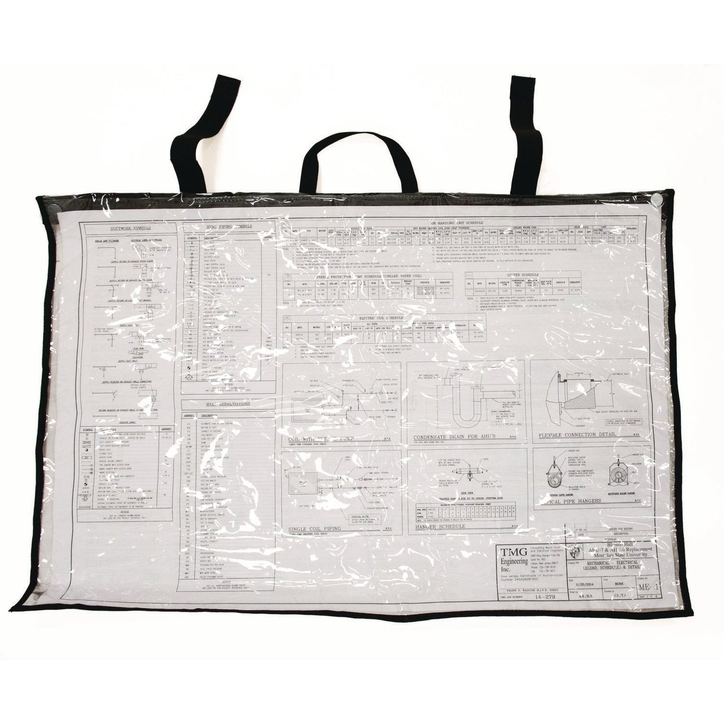 AdirOffice Large Document Protection Blueprint Plan Holder, Holds ARCH E (36" x 48"), Clear