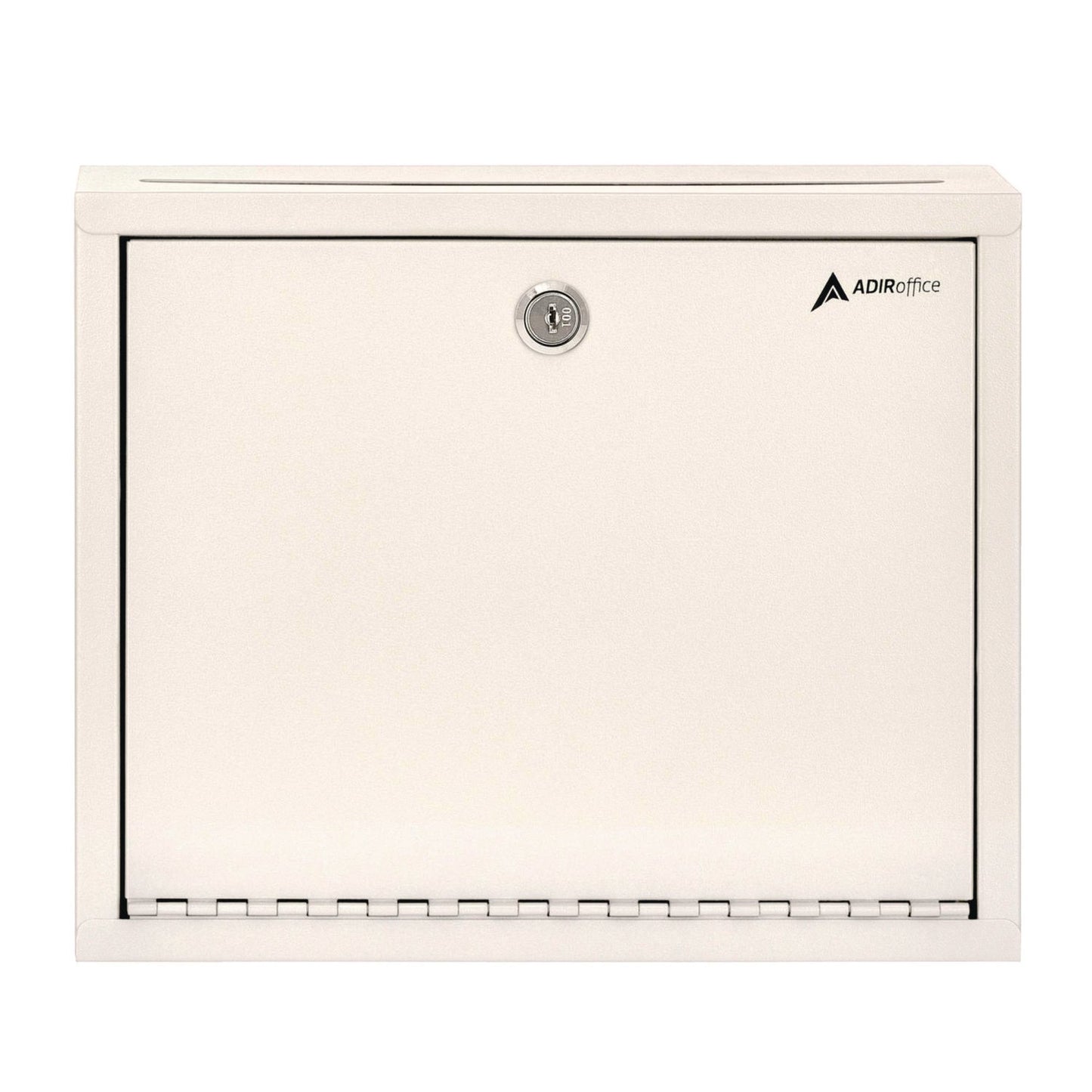 AdirOffice Large Size Steel Multi-Purpose Secure Drop Box, 12 x 3 x 10, White