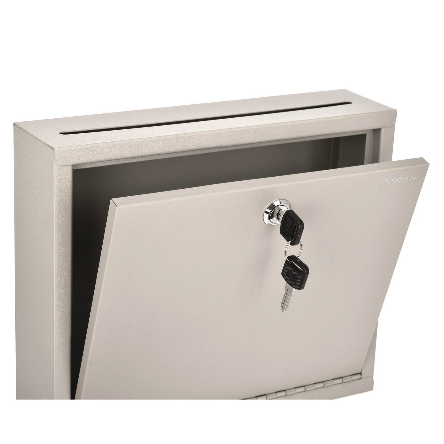 AdirOffice Large Size Steel Multi-Purpose Secure Drop Box, 12 x 3 x 10, Beige