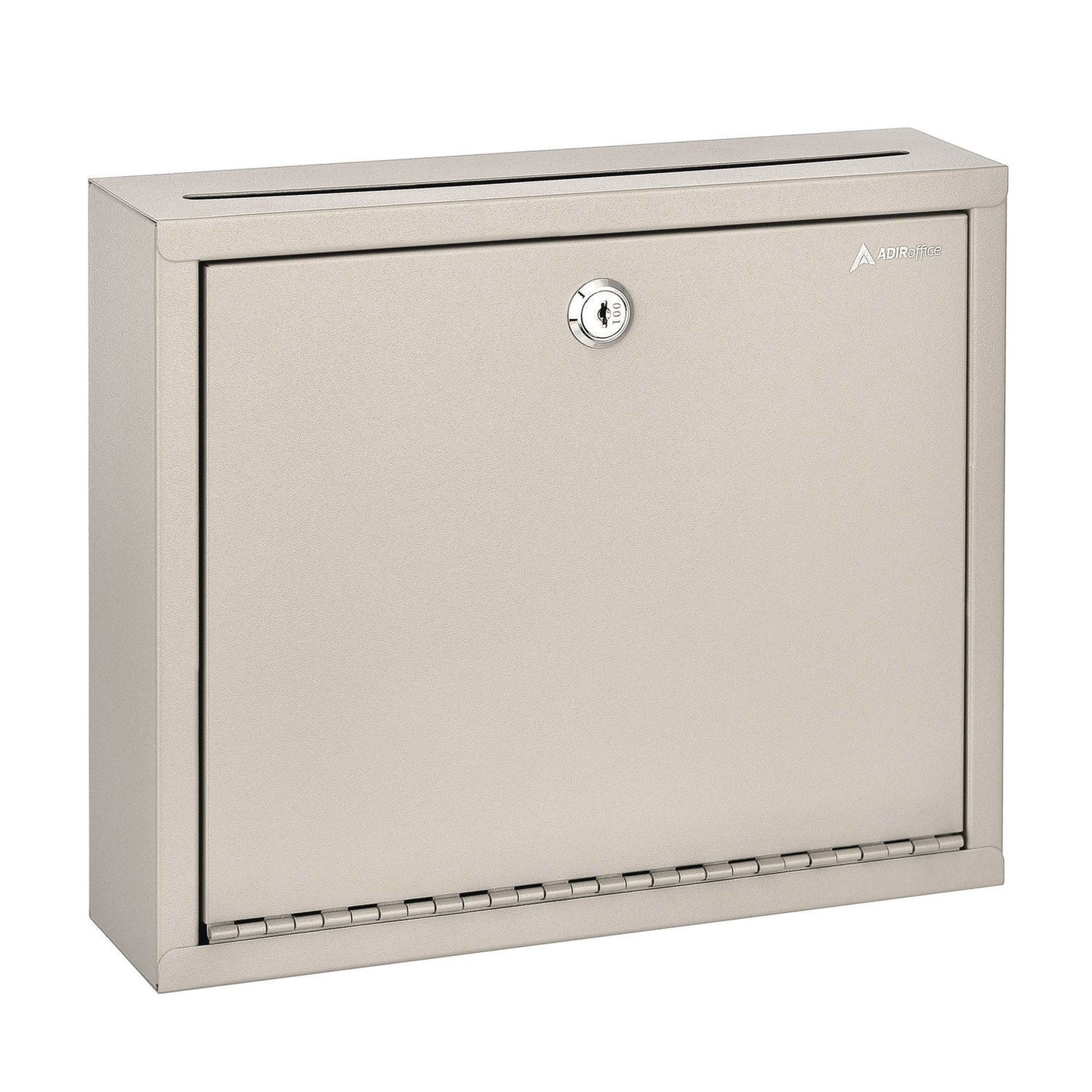 AdirOffice Large Size Steel Multi-Purpose Secure Drop Box, 12 x 3 x 10, Beige