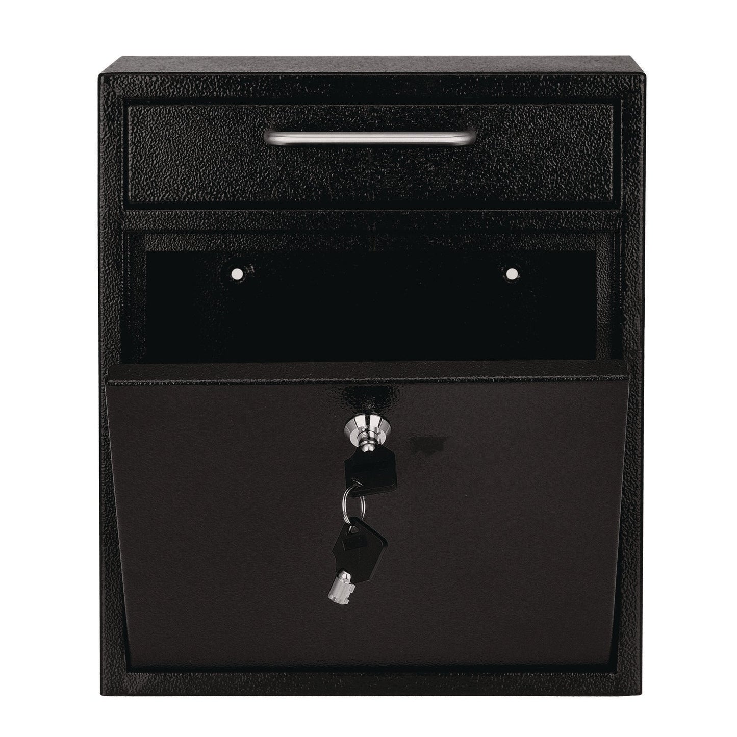AdirOffice Medium Ultimate Wall Mounted Mail Box, 10.4 x 4.5 x 12, Black