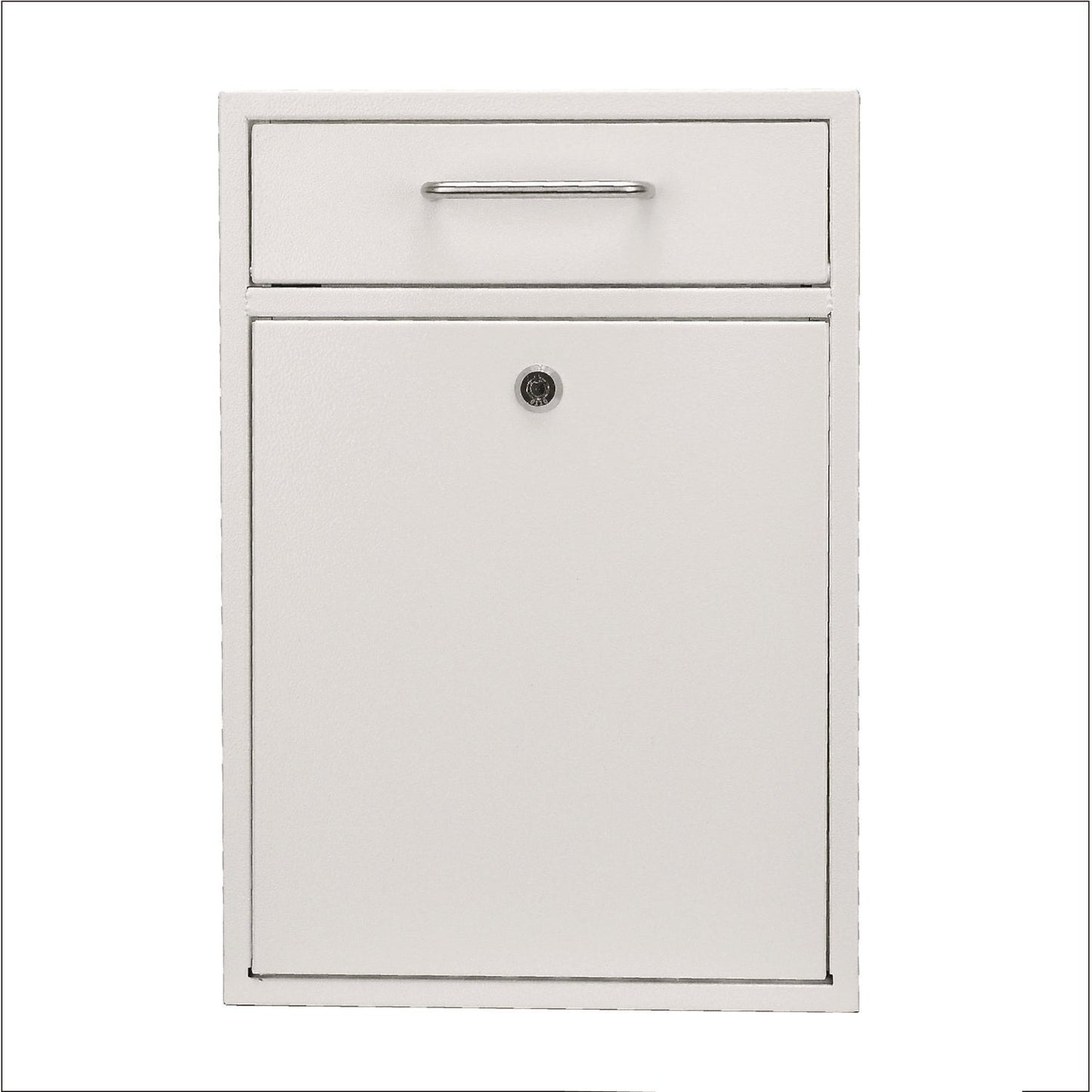 AdirOffice Large Ultimate Secure Drop Box Wall Mounted Mail Box, 11.2 x 4.7 x 16.2, White