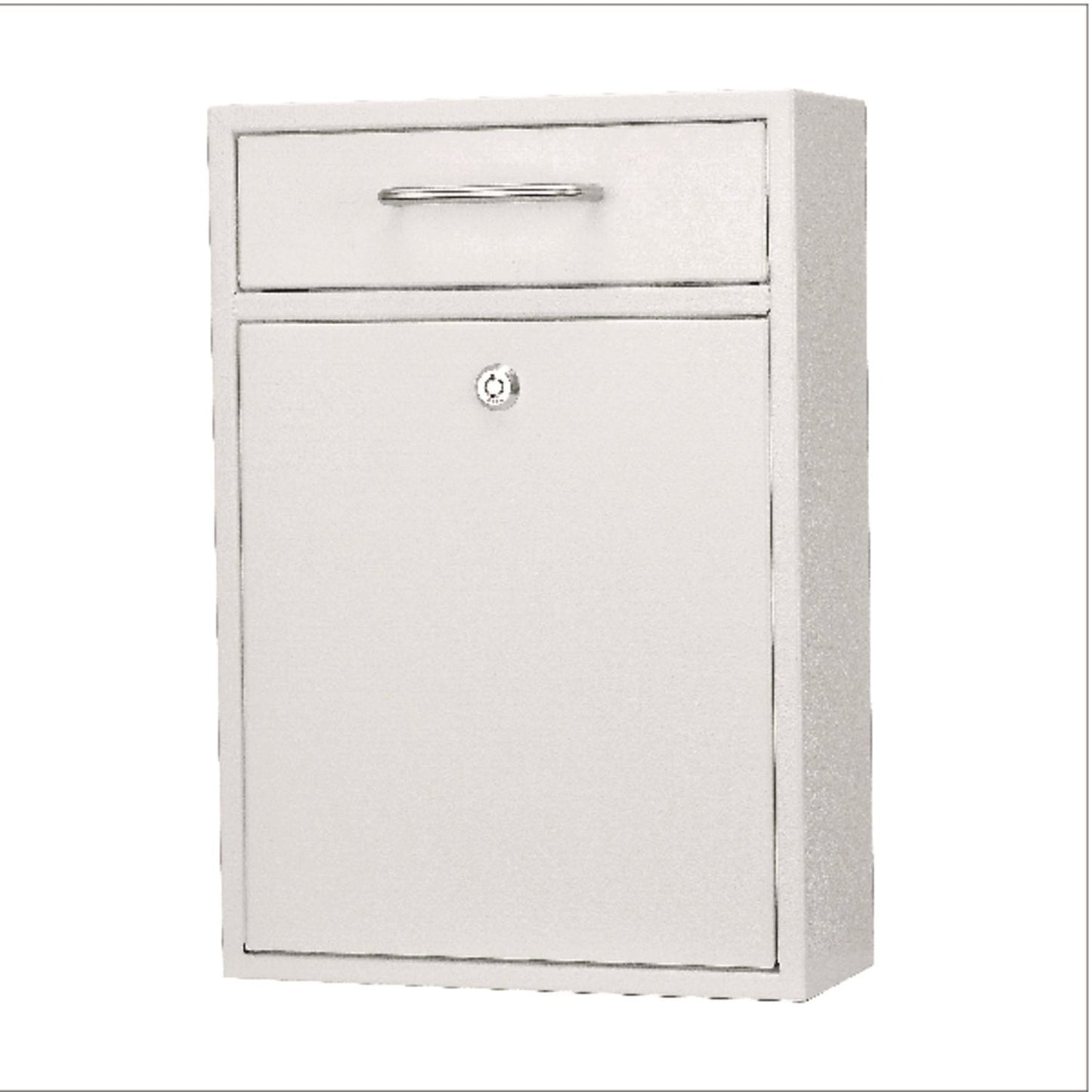 AdirOffice Large Ultimate Secure Drop Box Wall Mounted Mail Box, 11.2 x 4.7 x 16.2, White