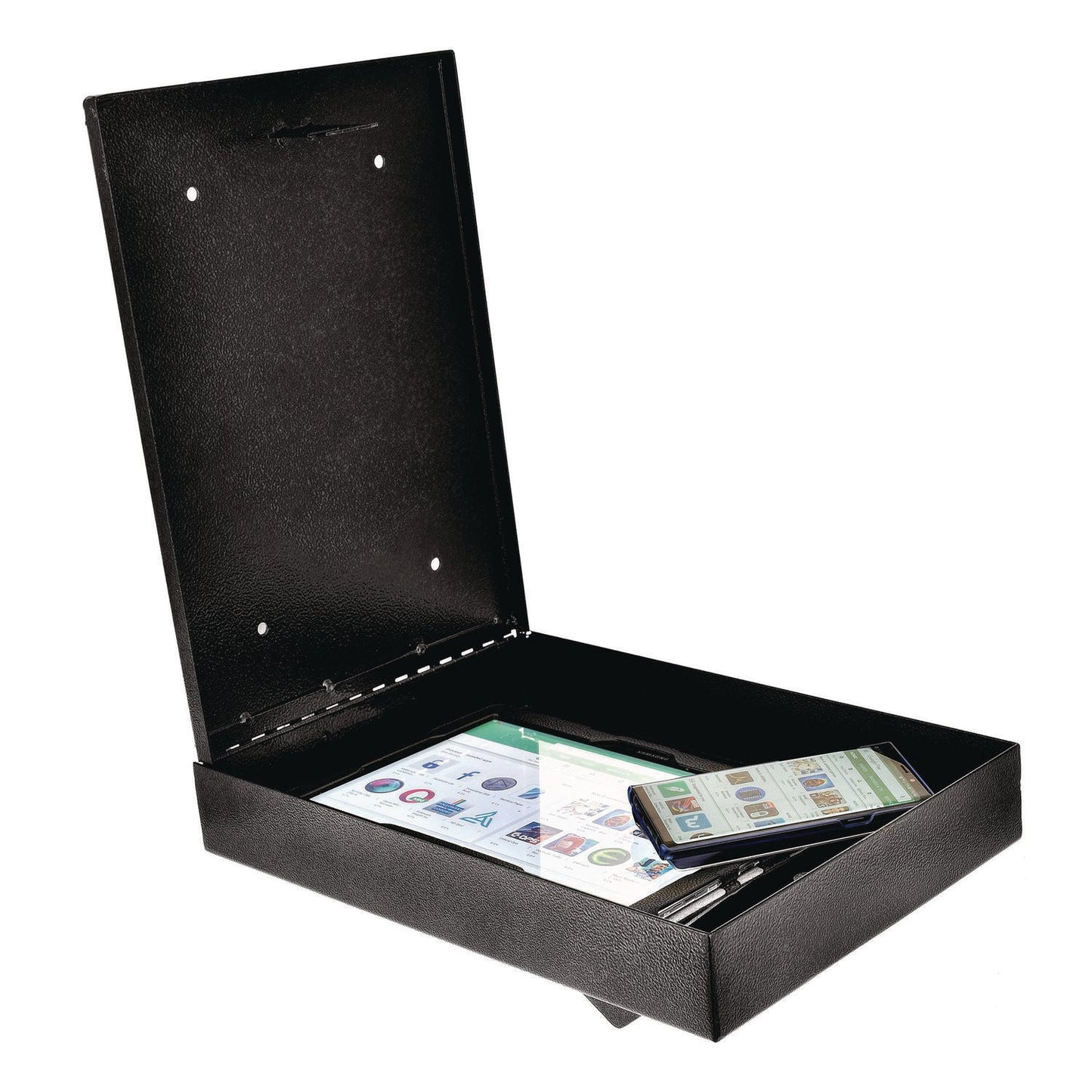 AdirOffice Large Wall Mounted Weatherproof Steel Secure Drop Box, 11 x 2.4 x 16, Black