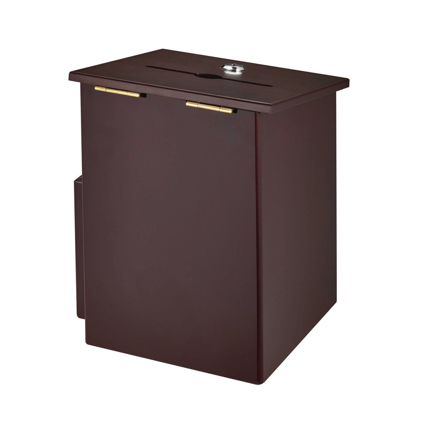 AdirOffice Squared Wood Locking Suggestion Box, 7.25 x 7.5 x 10, Medium Density Fiberboard, Mahogany