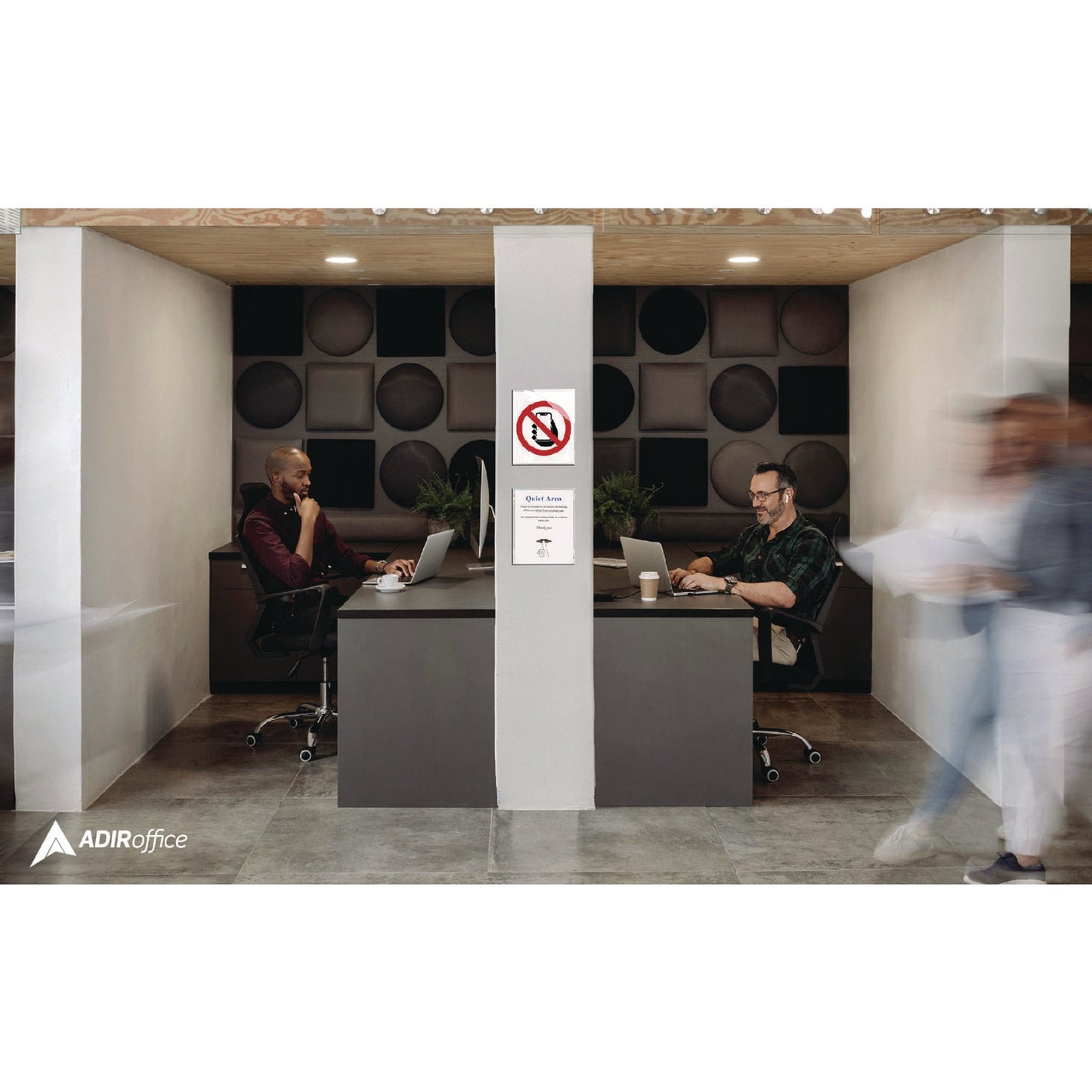 AdirOffice Wall Mount Side-Loading Acrylic Sign Holders, 8 x 11, Clear Frame, 12/Pack