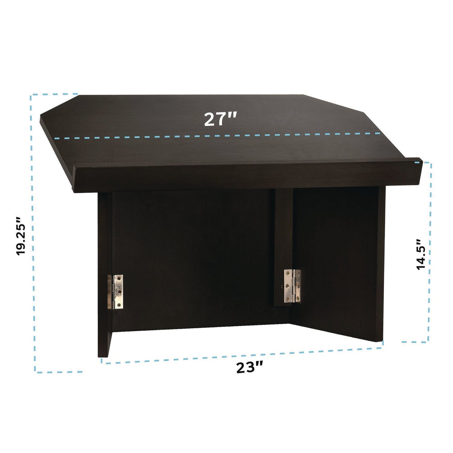 AdirOffice Foldable Tabletop Podium Lectern Speaker Stand, 27 x 16 x 19, Black