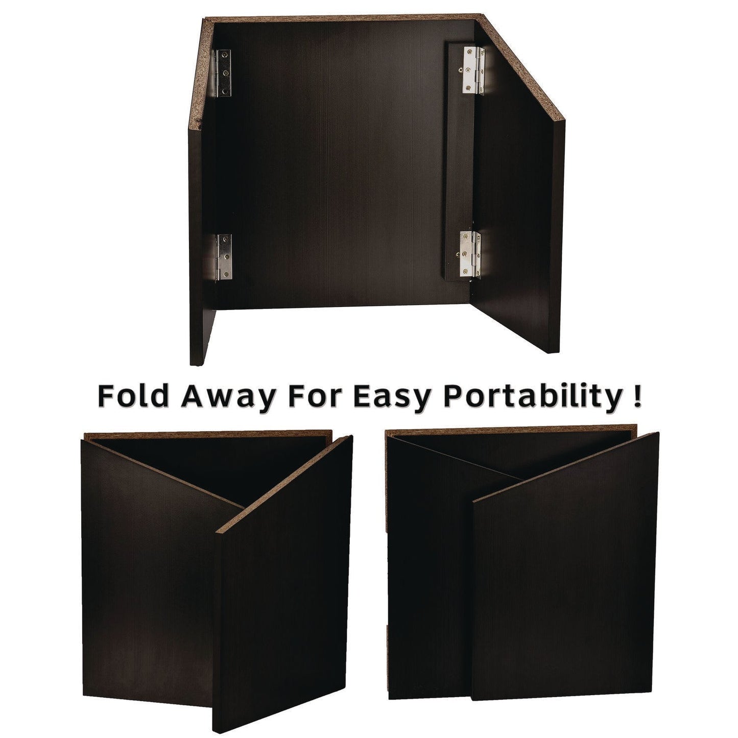 AdirOffice Foldable Tabletop Podium Lectern Speaker Stand, 27 x 16 x 19, Black