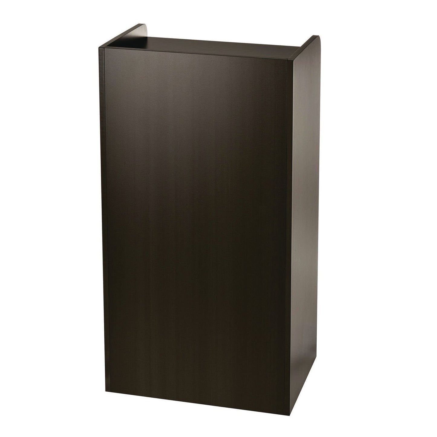 AdirOffice Wood Mobile Presentation Lectern Speaker Stand with Shelves, 22.44 x 16.53 x 45.98, Black