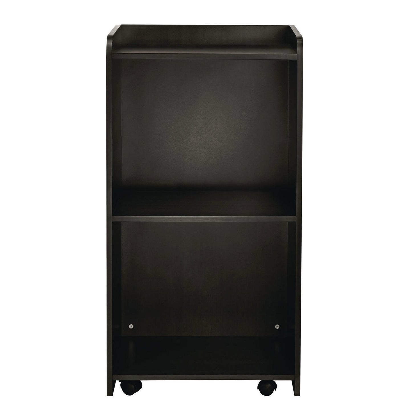 AdirOffice Wood Mobile Presentation Lectern Speaker Stand with Shelves, 22.44 x 16.53 x 45.98, Black