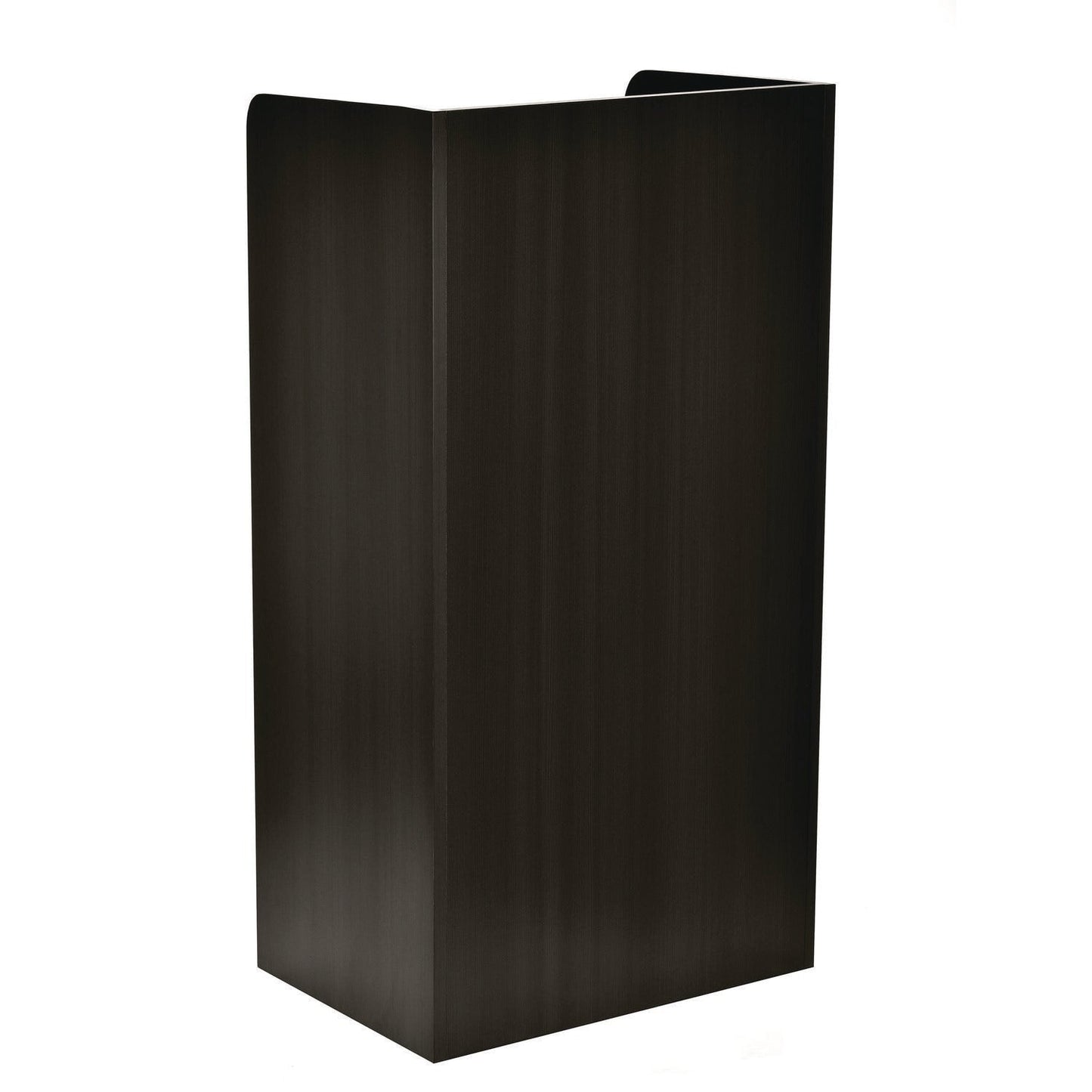 AdirOffice Wood Mobile Presentation Lectern Speaker Stand with Shelves, 22.44 x 16.53 x 45.98, Black