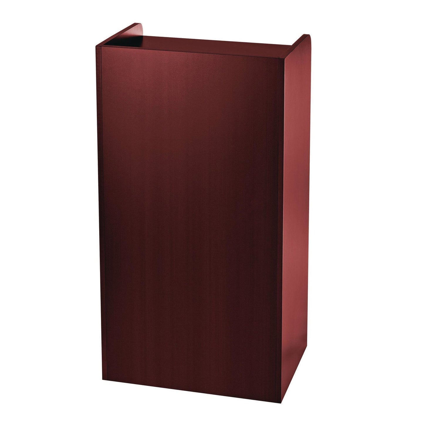 AdirOffice Wood Mobile Presentation Lectern Speaker Stand with Shelves, 22.44 x 16.53 x 45.98, Mahogany