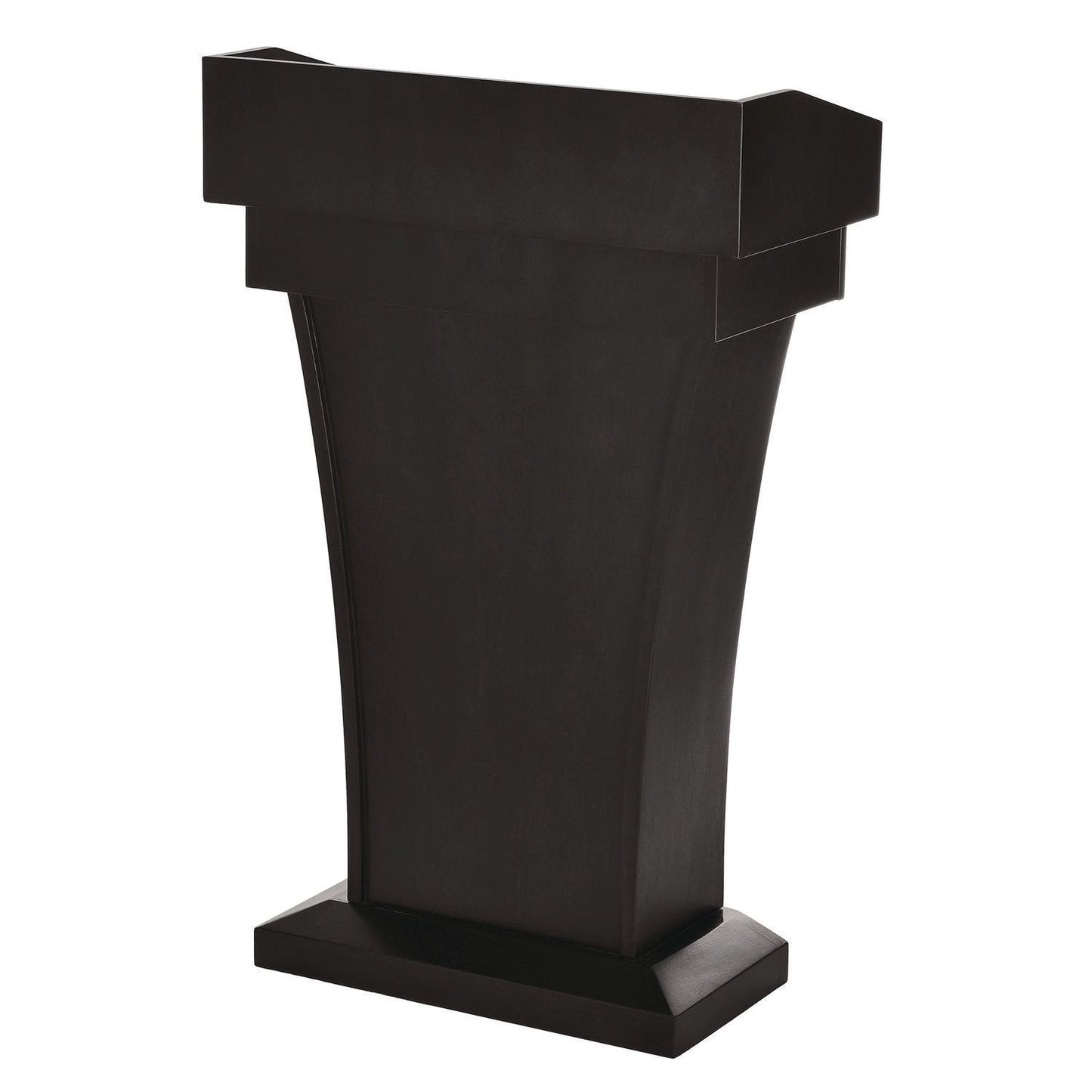 AdirOffice Wood Stand-Up Podium Lectern Speaker Stand with Drawer and Storage Area, 27.55 x 14 x 43.3, Black