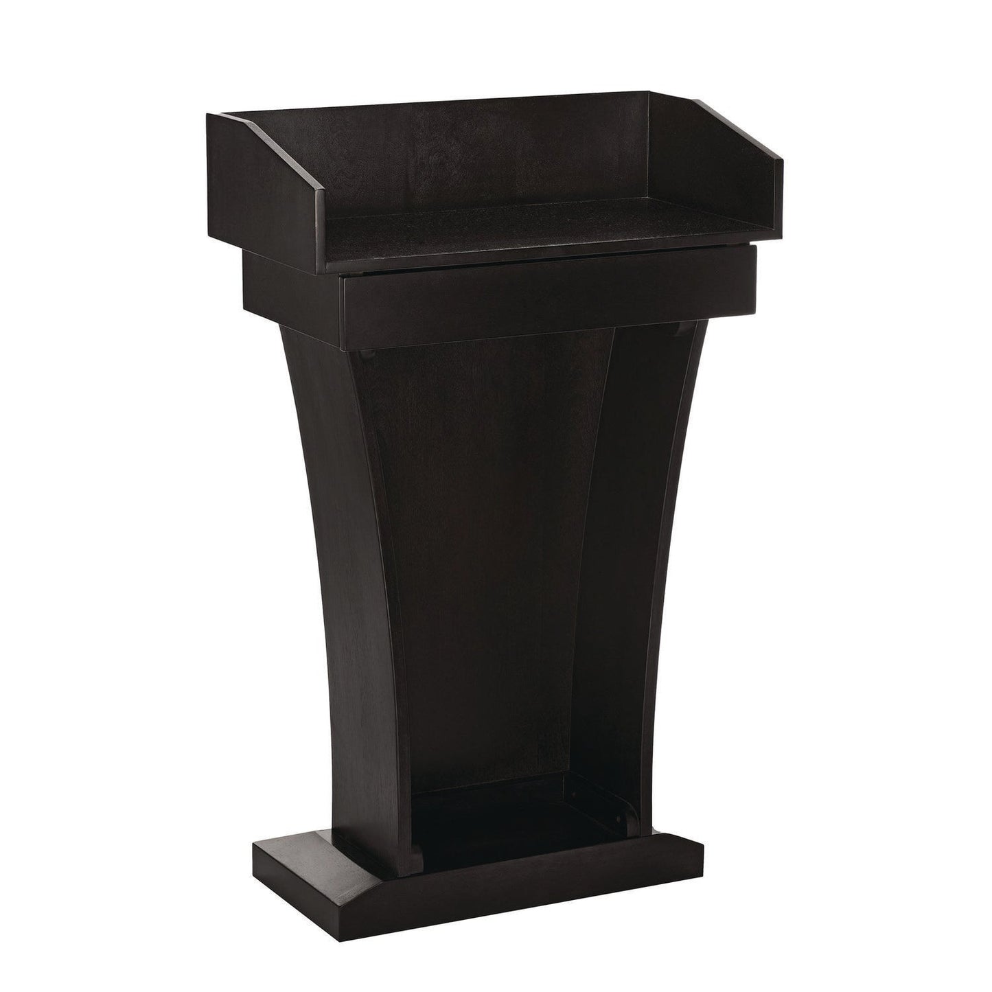 AdirOffice Wood Stand-Up Podium Lectern Speaker Stand with Drawer and Storage Area, 27.55 x 14 x 43.3, Black