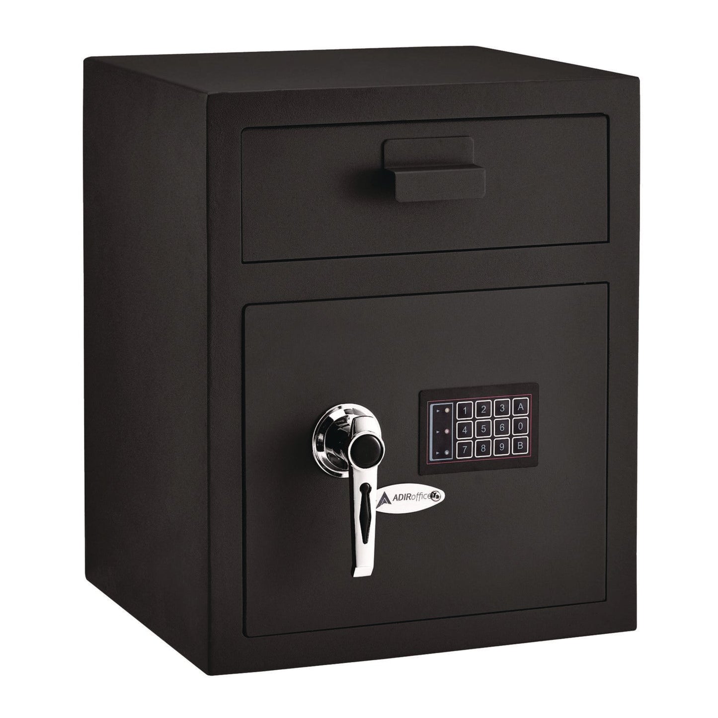 AdirOffice 1.1 cu ft Steel Digital Secure Money Deposit Safe with Digital keypad, 15.3 x 13.5 x 19, Black