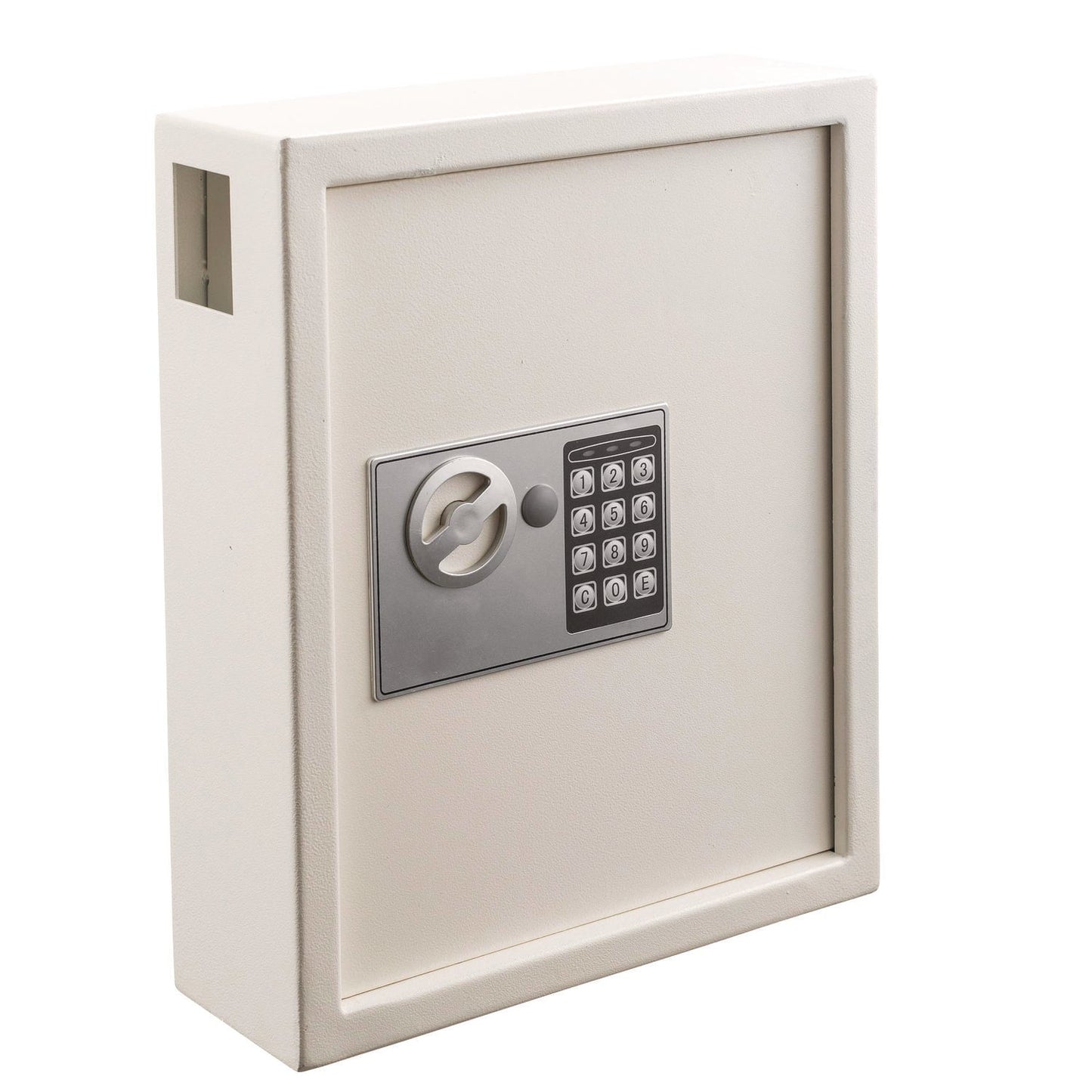 AdirOffice Steel Digital Lock Key Cabinet, 40-Key, 13 x 4 x 14.3, Stainless Steel 304, White