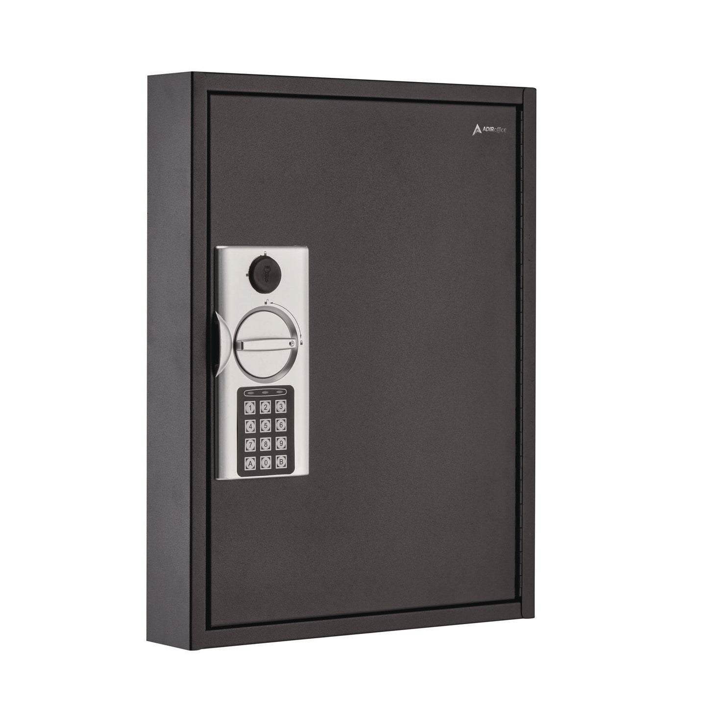 AdirOffice Steel Digital Lock Key Cabinet, 60-Key, 13 x 2.6 x 17, Stainless Steel 304, Black